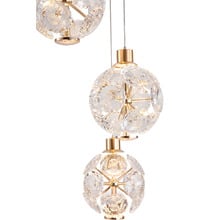 Bridget Iron & Crystal LED 6 Light Pendant
